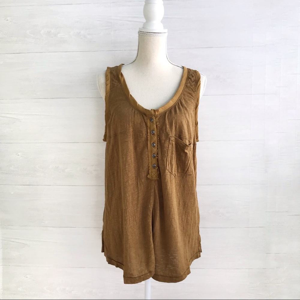 {Free People} Slouchy linen tank, M - Picture 2 of 6
